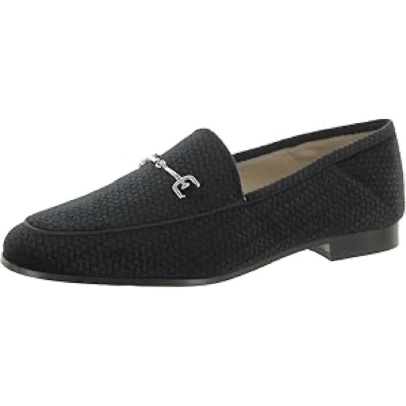 Black Women's Slip-On Loafer With Silver Bit Accent
